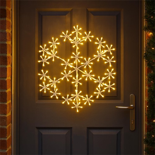 49cm led xmas - snowflake, warm