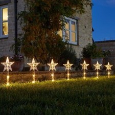 8 Large Light Up Star Stake