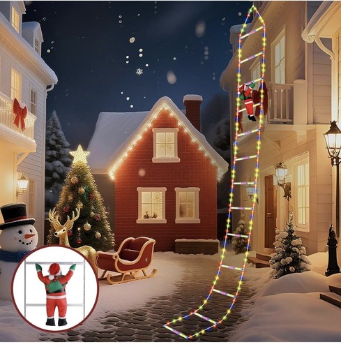 Led christmas ladder lights - led,