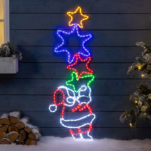 Santa rope light - light, outdoor